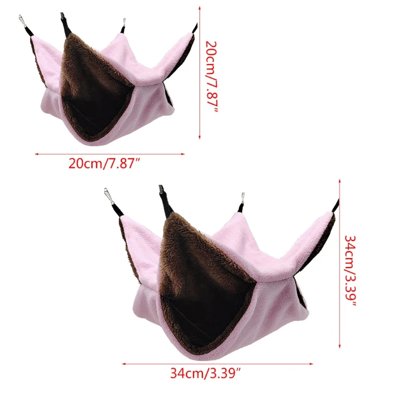 Hamster Hammock Double-layer Plush Thicken Warm Sleeping Bed Nest Hanging Cage House for Pet Squirrel
Hamster Hammock Double-layer Plush Thicken Warm Sleeping Bed Nest Hanging Cage House for Pet Squirrel