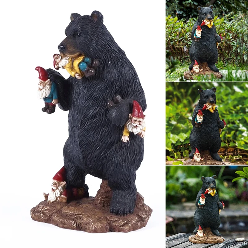 Gnomes in Trouble with Bear Statue Resin Simulation Animal Crafts Ornaments Decor for Home Garden Lawn PLDI889
Gnomes in Trouble with Bear Statue Resin Simulation Animal Crafts Ornaments Decor for Home Garden Lawn PLDI889