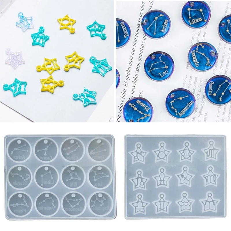 1Pc Silicone Mold Epoxy Resin Mold 12 Constellations Pendant Casting Silicone Mould Crafts DIY Jewelry Making Tools Handmade
1Pc Silicone Mold Epoxy Resin Mold 12 Constellations Pendant Casting Silicone Mould Crafts DIY Jewelry Making Tools Handmade