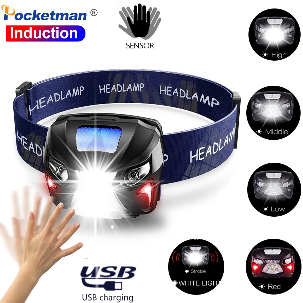 Powerful Body Motion Sensor LED Headlamp USB Rechargeable LED Headlight Camping Fishing Hunting Waterproof Head Flashlight
Powerful Body Motion Sensor LED Headlamp USB Rechargeable LED Headlight Camping Fishing Hunting Waterproof Head Flashlight