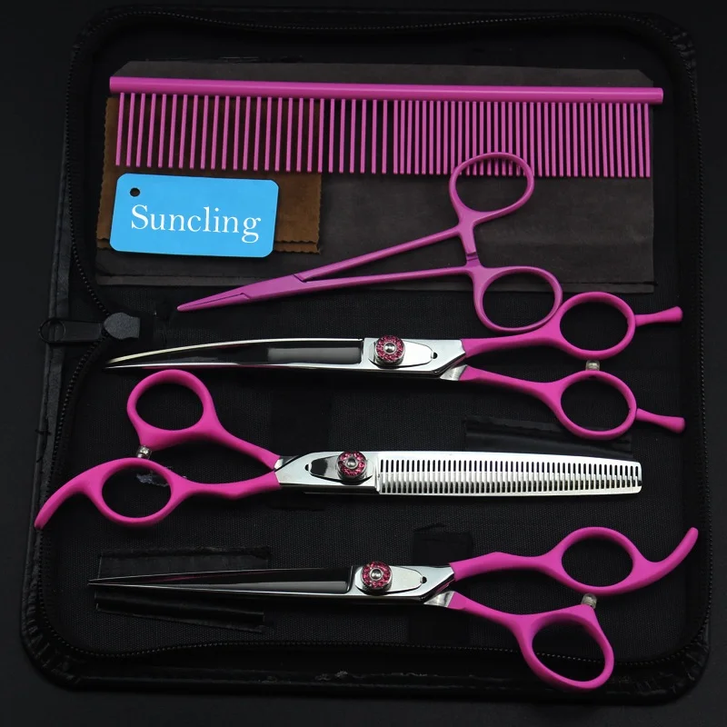 7 Inch Pink Handle Japan 440C Stainless Steel Dog Grooming Scissors Professional Haircut Set
7 Inch Pink Handle Japan 440C Stainless Steel Dog Grooming Scissors Professional Haircut Set