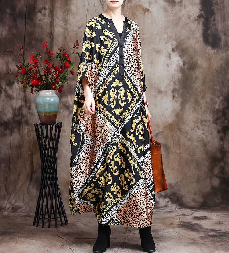 SuperAen 2021 Spring New Plus Size Loose Fashion A Line V Neck Leopard Print Tencel Dresses for Women
SuperAen 2021 Spring New Plus Size Loose Fashion A Line V Neck Leopard Print Tencel Dresses for Women