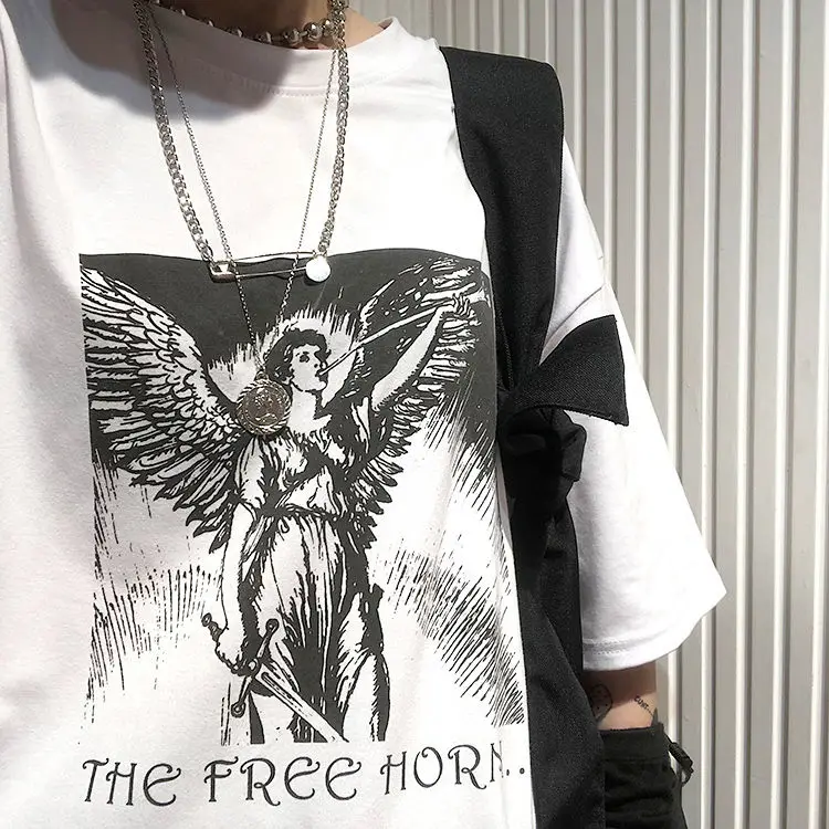 Hip Hop Dark Retro Print Loose Short Sleeve T-Shirt Tops Unisex Trend High Street Gothic Tshirt Streetwear Cool Harajyku Tops
Hip Hop Dark Retro Print Loose Short Sleeve T-Shirt Tops Unisex Trend High Street Gothic Tshirt Streetwear Cool Harajyku Tops