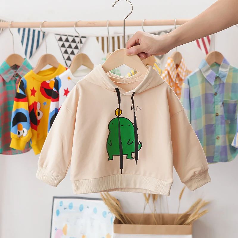 Fashion New Boys and Girls Sweater Hooded Cotton Printed Long Sleeve Beige Children's Clothes
Fashion New Boys and Girls Sweater Hooded Cotton Printed Long Sleeve Beige Children's Clothes