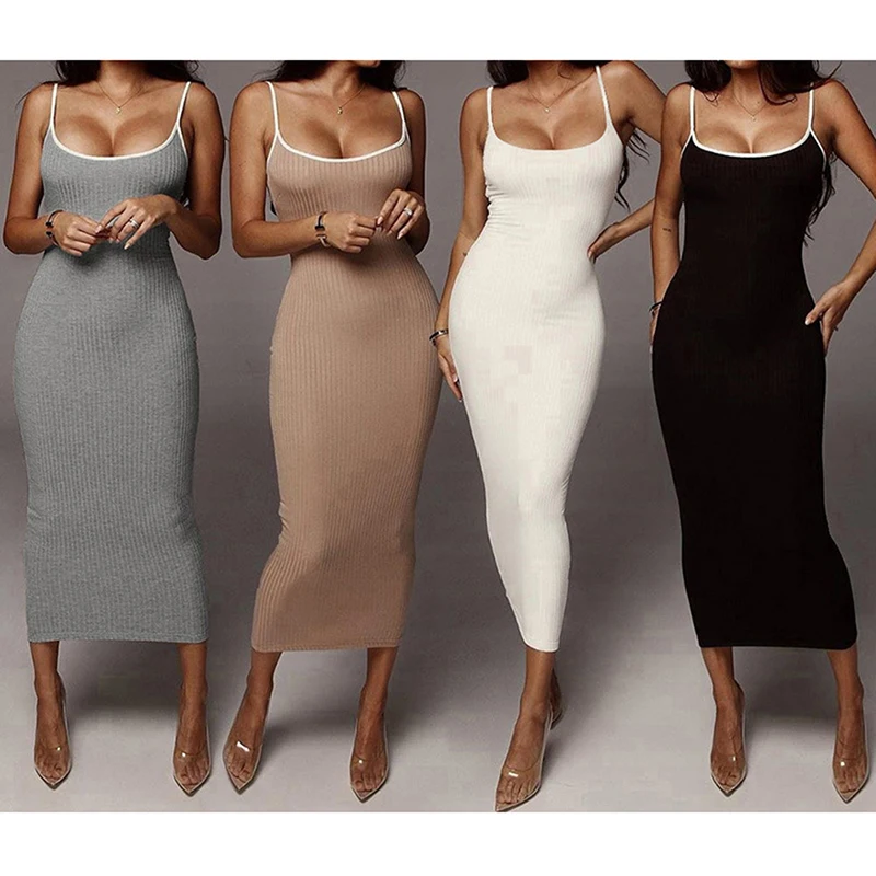 2022 Fashion Summer Strap Female Sleeveless Dresses Beach Solid Color Bodycon Sexy Women Tube Dress
2022 Fashion Summer Strap Female Sleeveless Dresses Beach Solid Color Bodycon Sexy Women Tube Dress