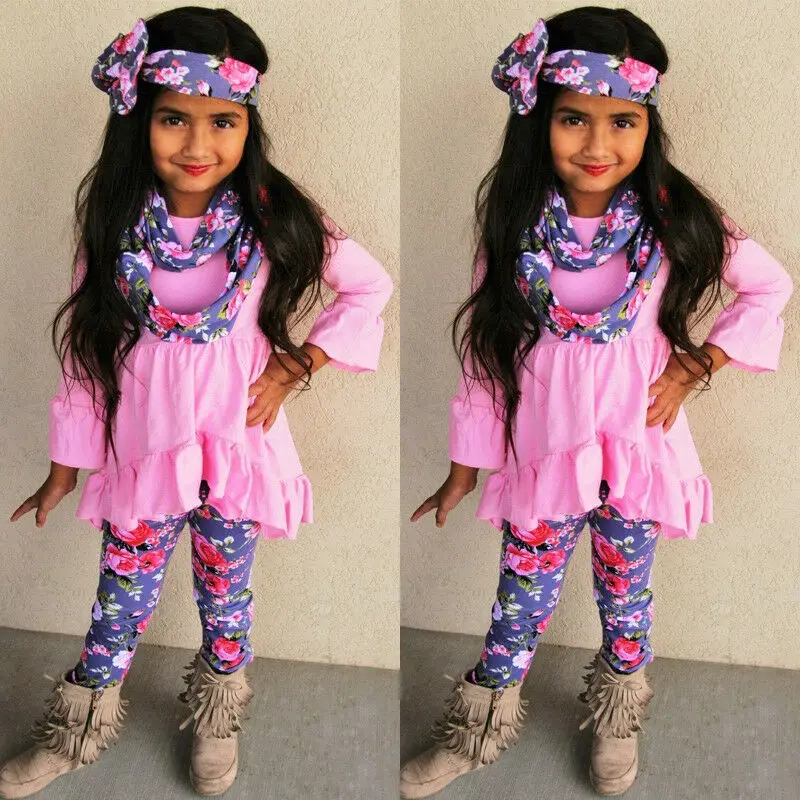 Spring Toddler Kids Baby Girls Floral Ruffle Long Sleeve Tops Blouse Print Pants Leggings Headband 3Pcs Outfits Set Clothes
Spring Toddler Kids Baby Girls Floral Ruffle Long Sleeve Tops Blouse Print Pants Leggings Headband 3Pcs Outfits Set Clothes