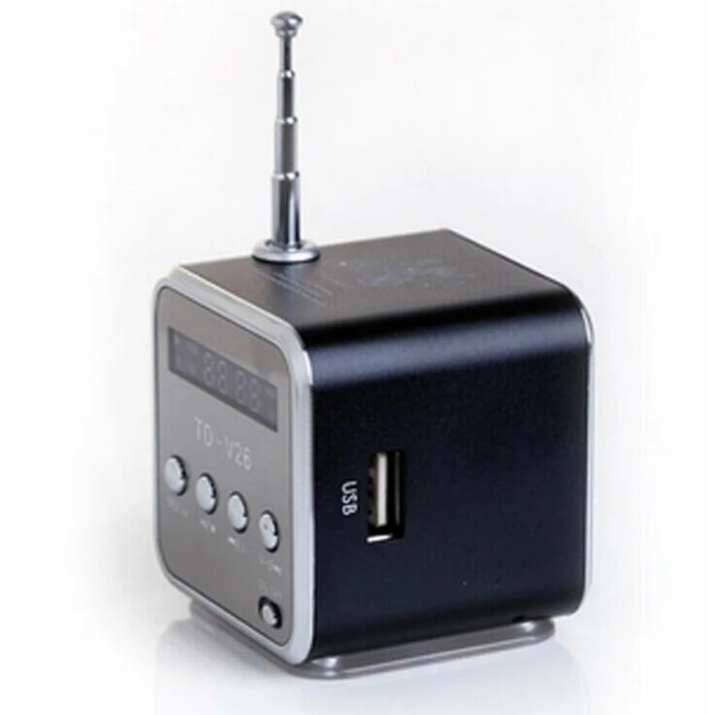 TD-V26 Digital Radio Speaker Portable Mini Radio FM Receiver Rechargeable Battery Support SD/TF Card Music Play
TD-V26 Digital Radio Speaker Portable Mini Radio FM Receiver Rechargeable Battery Support SD/TF Card Music Play