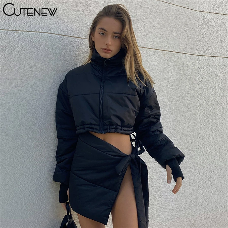 Cutenew Winter Solid Two Pieces Sets Women Outfits Turtleneck Zipper Down Jacket+Bandage Skirts Matching Lady Casual Streetwear
Cutenew Winter Solid Two Pieces Sets Women Outfits Turtleneck Zipper Down Jacket+Bandage Skirts Matching Lady Casual Streetwear