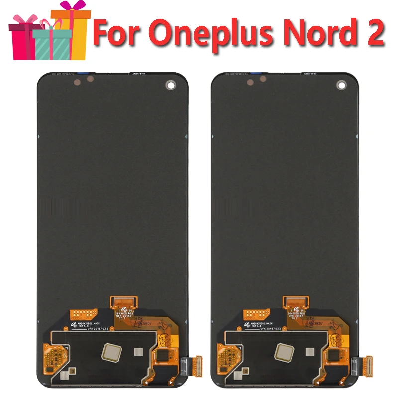 For Oneplus Nord2 LCD AMOLED Repair Parts 6.43" For Oneplus Nord 2 5G DN2101 DN2103 LCD Display Touch Screen Digitizer Assembly
For Oneplus Nord2 LCD AMOLED Repair Parts 6.43" For Oneplus Nord 2 5G DN2101 DN2103 LCD Display Touch Screen Digitizer Assembly