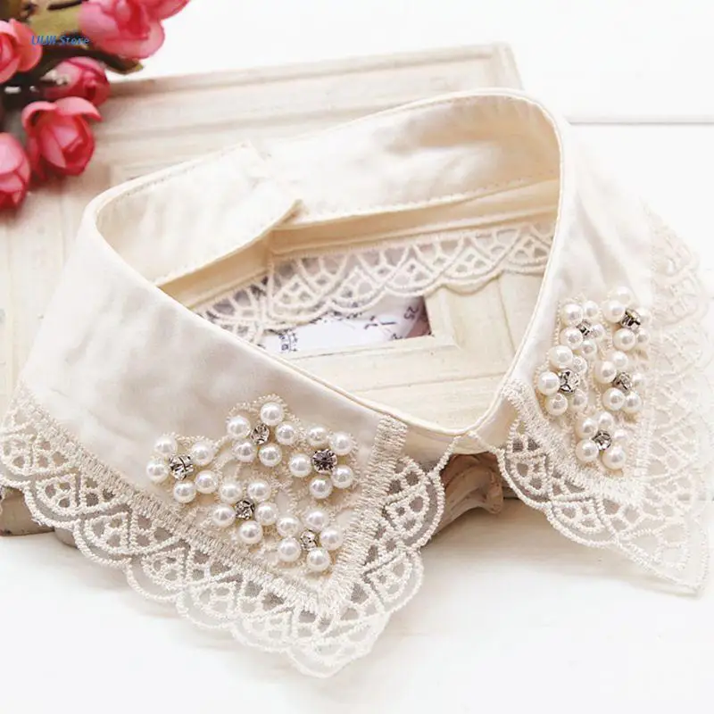 Women Detachable Colla Shirt Fake Collars Pearls Lace Decoration Ladies Lace False Necklaces Fashion Clothes Accessories XX9D
Women Detachable Colla Shirt Fake Collars Pearls Lace Decoration Ladies Lace False Necklaces Fashion Clothes Accessories XX9D