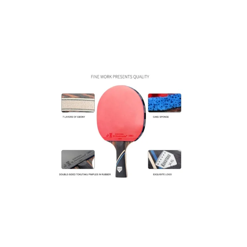 New Professional 4/5/6 Star Ping Pong Racket Carbon Table Tennis Racket Bat Paddle Set Pimples In Rubber With Bag -40
New Professional 4/5/6 Star Ping Pong Racket Carbon Table Tennis Racket Bat Paddle Set Pimples In Rubber With Bag -40