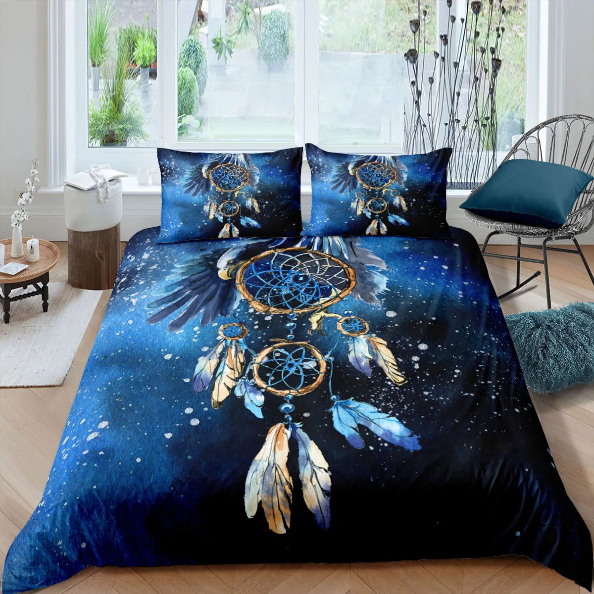 Boho Dream catcher Printed Duvet Cover Pillowcase 3D Bedding Set Feather Pattern Quilt Cover Bedroom Single Double Queen King
Boho Dream catcher Printed Duvet Cover Pillowcase 3D Bedding Set Feather Pattern Quilt Cover Bedroom Single Double Queen King