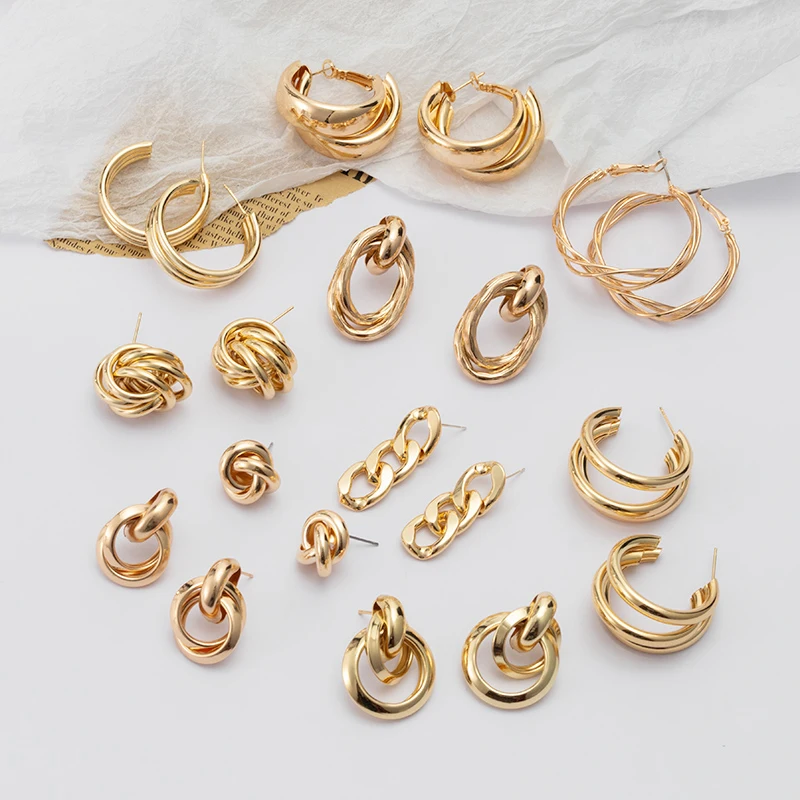 New Fashion Punk Vintage Gold Metal Drop Earrings For Women Statement Geometric Round Hoop Dangle Earrings 2021 Trend Jewelry
New Fashion Punk Vintage Gold Metal Drop Earrings For Women Statement Geometric Round Hoop Dangle Earrings 2021 Trend Jewelry