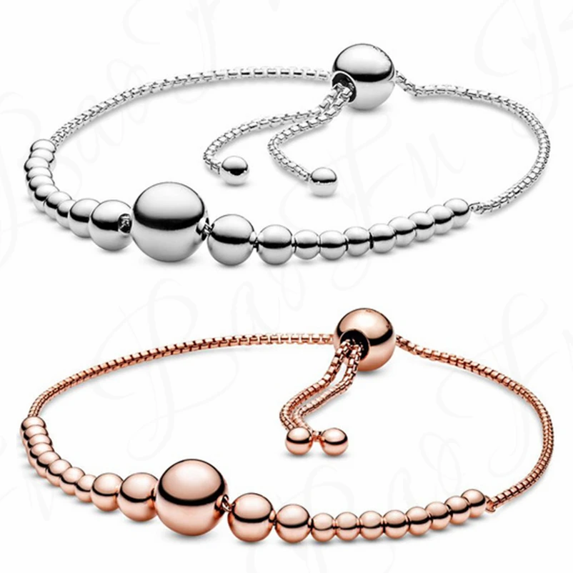 Baofu New 925 Sterling Silver Bracelet Smooth Round Beads Connected Adjustable Suitable For Ladies Bracelet DIY Jewelry
Baofu New 925 Sterling Silver Bracelet Smooth Round Beads Connected Adjustable Suitable For Ladies Bracelet DIY Jewelry