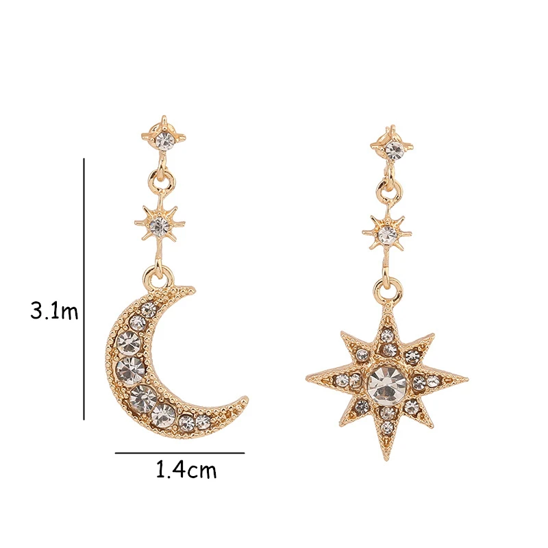 SHANGZHIHUA S925 New Korean geometric Asymmetrical Starmoon earrings, stylish women's earrings, small gifts, 2020 new jewelry
SHANGZHIHUA S925 New Korean geometric Asymmetrical Starmoon earrings, stylish women's earrings, small gifts, 2020 new jewelry