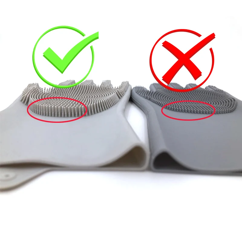1Pair Dishwashing Cleaning Gloves Magic Silicone Rubber Dish Washing Glove for Household Scrubber Kitchen Clean Brushes Scrub