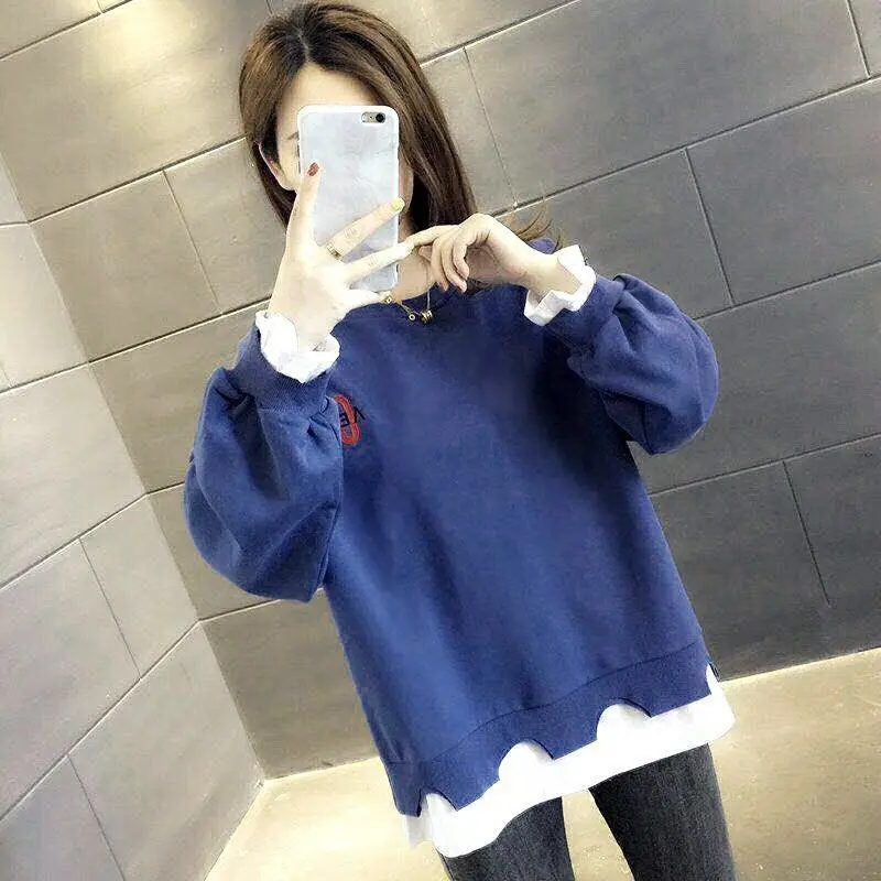 Net red loose and fake two pieces of thin sweater women's 2021 spring and autumn new super fire CEC top
Net red loose and fake two pieces of thin sweater women's 2021 spring and autumn new super fire CEC top