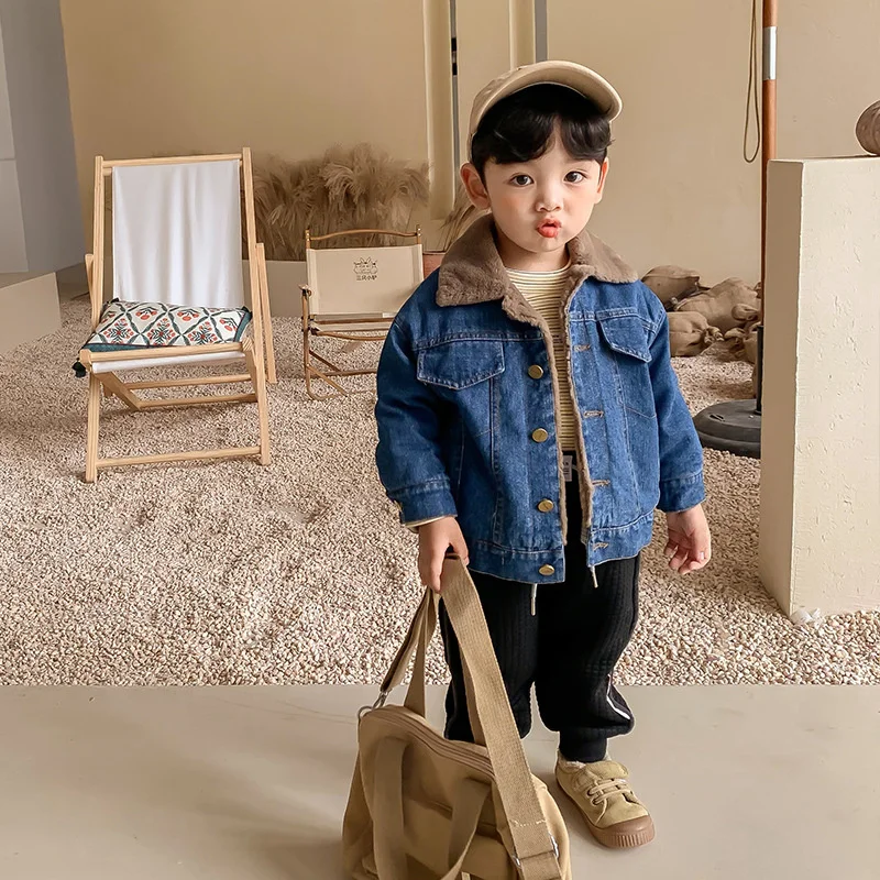 Girls Coat Jacket Thicken Plus Velvet 2021 Jean Warm Thicken Plus Velvet Winter Autumn Cotton Tops Outerwear Children's Clothes
Girls Coat Jacket Thicken Plus Velvet 2021 Jean Warm Thicken Plus Velvet Winter Autumn Cotton Tops Outerwear Children's Clothes
