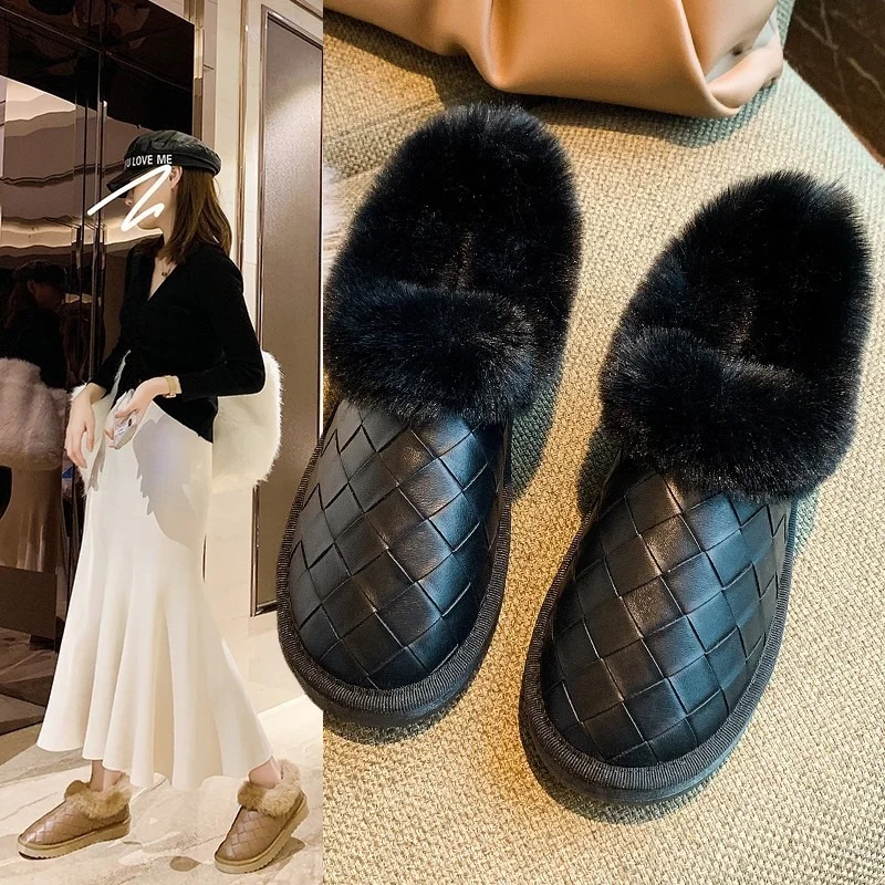 

Осенне-зимняя женская обувь Корейская версия плюс бархатные толстые зимние ботинки на плоской подошве студенческие короткие ботинки из хл...