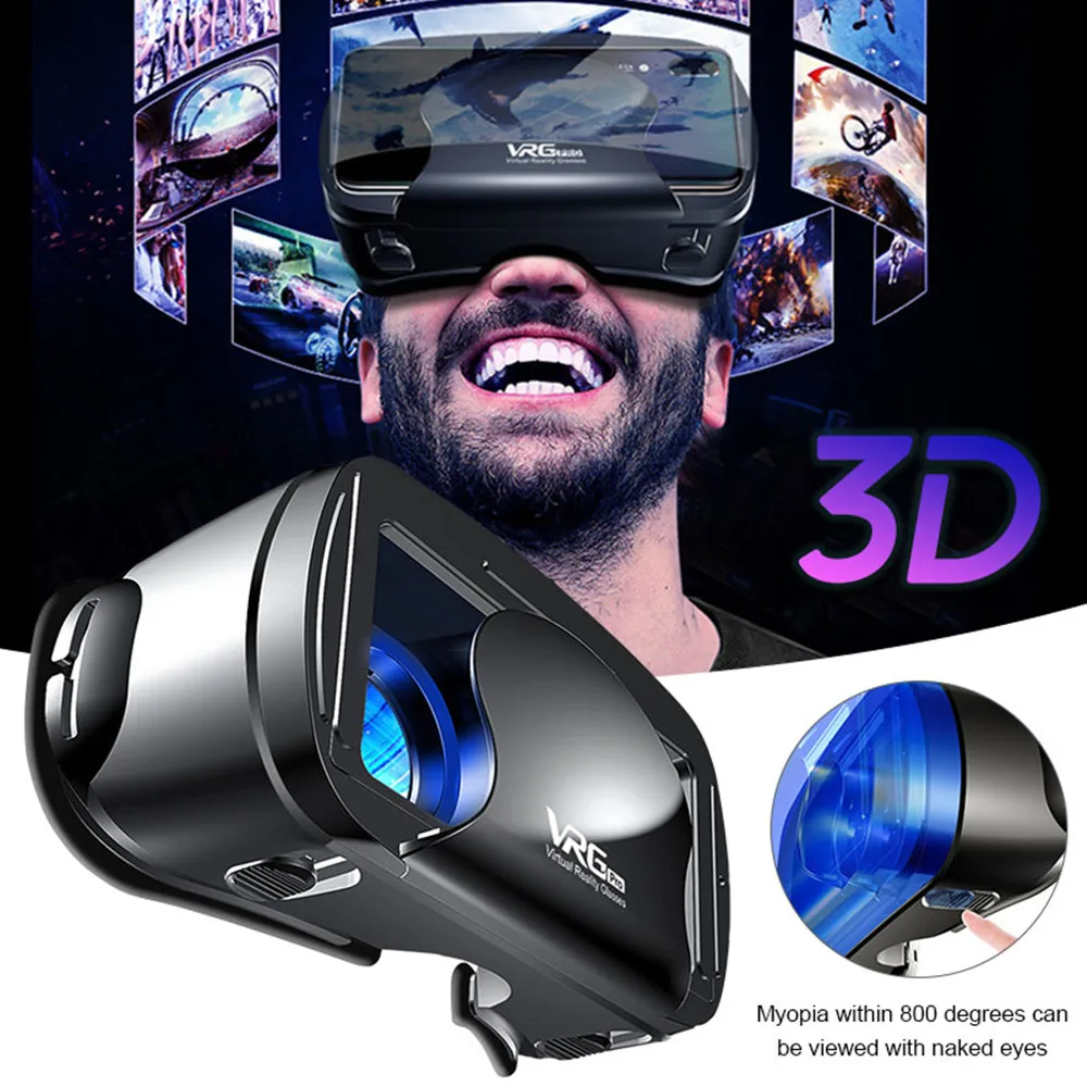 VRG Pro 3D Glasses VR Virtual Reality Helmet For Smartphone Eyeglasses VR Devices for Games for 5-7' Mobile Phone oculus quest
VRG Pro 3D Glasses VR Virtual Reality Helmet For Smartphone Eyeglasses VR Devices for Games for 5-7' Mobile Phone oculus quest