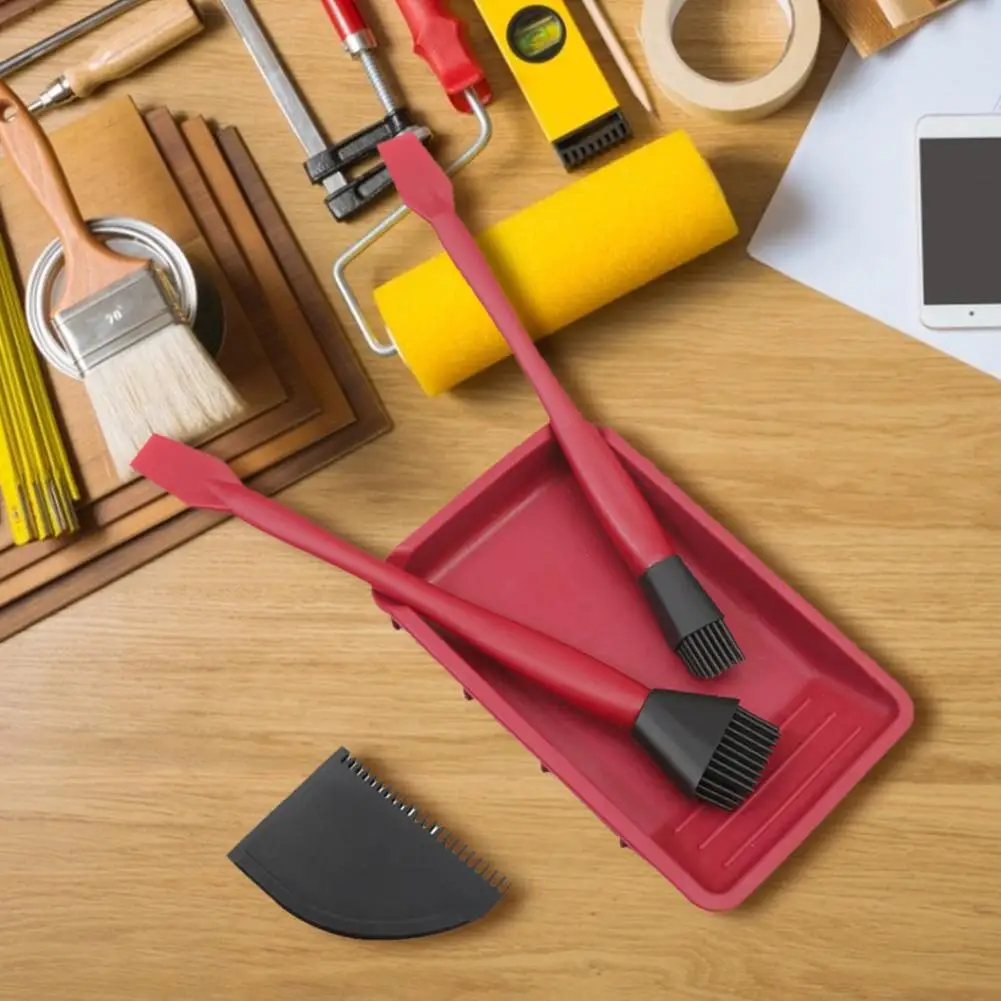 4Pcs/Set Wood Glue Up Kit Woodworking Glue Spreader With 2 Silicone Brushes And 1 Tray 
4Pcs/Set Wood Glue Up Kit Woodworking Glue Spreader With 2 Silicone Brushes And 1 Tray