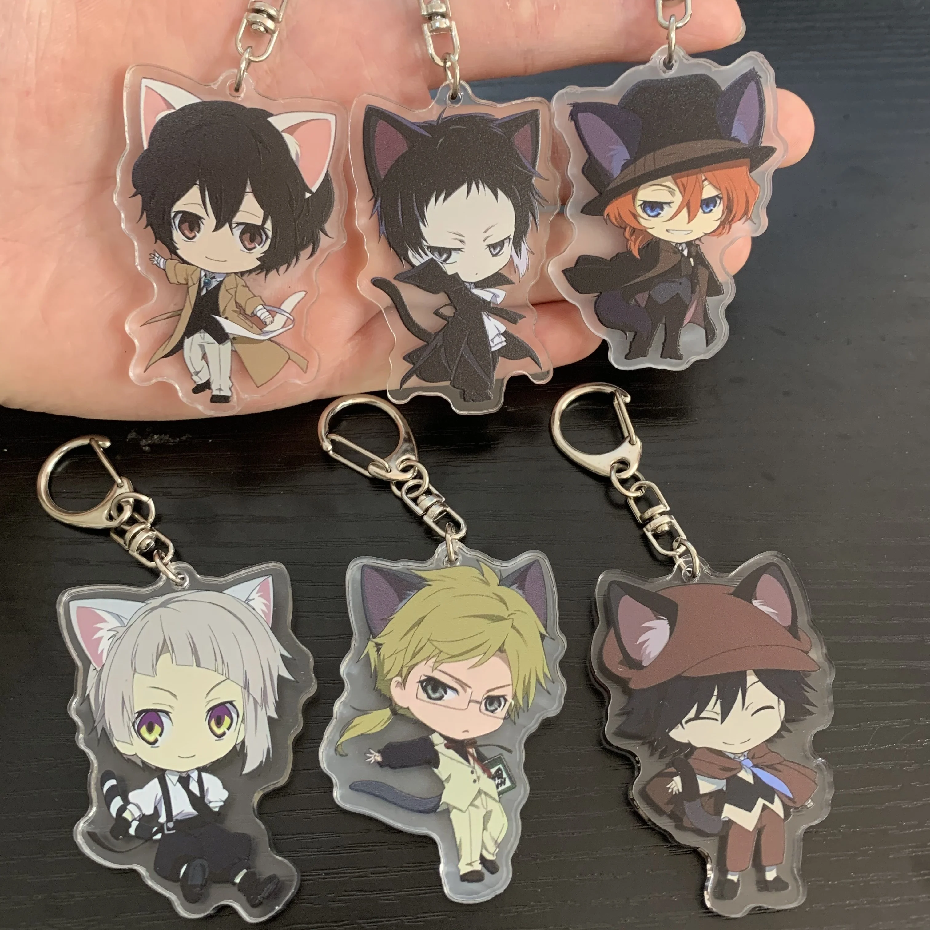 Anime Bungo Stray Dogs Acrylic Keychian Nakajima Atsushi Dazai Osamu Figure Key Chain Pendant Delicacy Gift Keyring Props
Anime Bungo Stray Dogs Acrylic Keychian Nakajima Atsushi Dazai Osamu Figure Key Chain Pendant Delicacy Gift Keyring Props