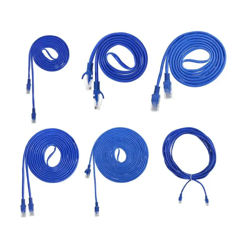 

CAT5 RJ45 Ethernet Cables 8Pin Connector Ethernet Internet Cable Network Cable Cord Wire Line Blue 1m/1.5m/2m/3m/5m/10m