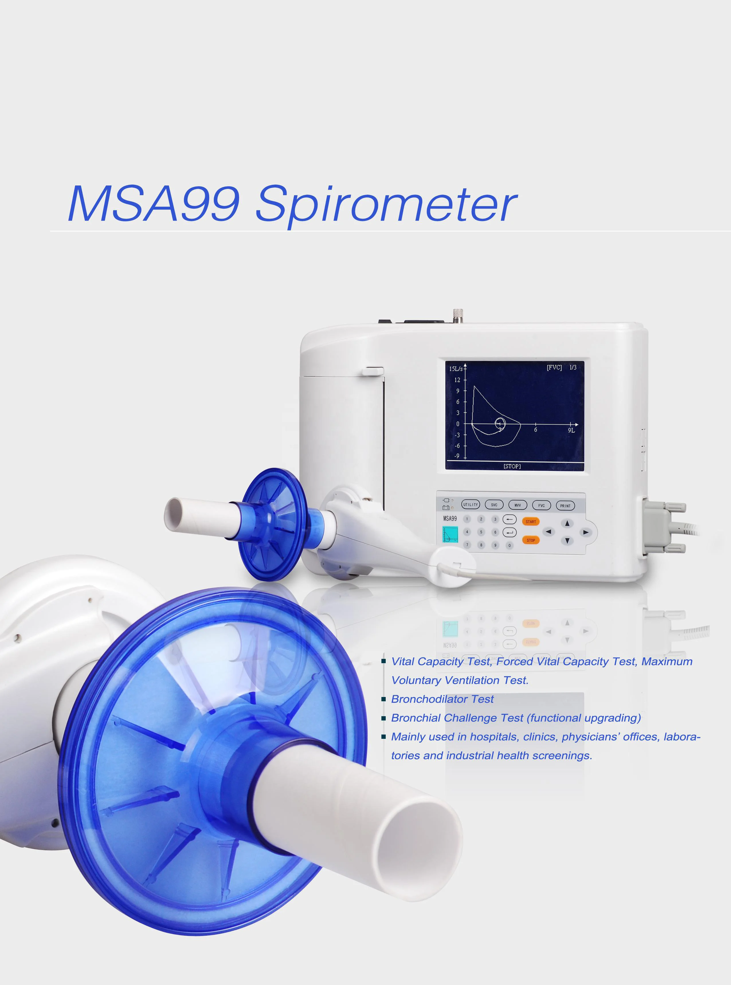 Medical Digital Electronic Spirometer/ Pulmonary Function
Medical Digital Electronic Spirometer/ Pulmonary Function