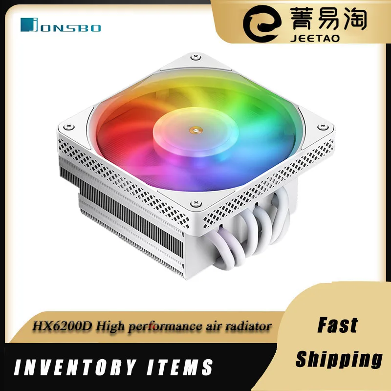 Jonsbo HX6200D air-cooled radiator black/white 6 heat pipes radiator ARGB Shenguang synchronization supports 12 generation 1700 
Jonsbo HX6200D air-cooled radiator black/white 6 heat pipes radiator ARGB Shenguang synchronization supports 12 generation 1700