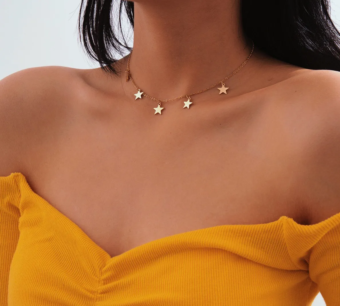 Modern Jewelry Star Pendant Necklace Popular Style Metal Alloy Fashion Short Chain Necklace For Women Girl Gifts
Modern Jewelry Star Pendant Necklace Popular Style Metal Alloy Fashion Short Chain Necklace For Women Girl Gifts