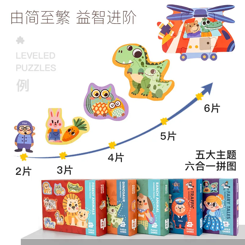 JINLETONG Early education puzzle big piece puzzle children's paper animal simple puzzle toy for boys and girls wood toys
JINLETONG Early education puzzle big piece puzzle children's paper animal simple puzzle toy for boys and girls wood toys