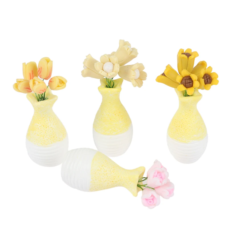 1PC 1:12 Dollhouse Miniature Yellow Flowerpot Vase Model Furniture Dollhouse Decoration Accessories
1PC 1:12 Dollhouse Miniature Yellow Flowerpot Vase Model Furniture Dollhouse Decoration Accessories