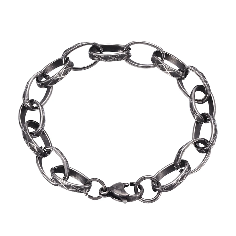 Simple Style Stainless Steel Metal Ring Wristband Chain Link Bracelet Men Hand Chain Bangle Hiphop Rock Male Jewelry Gift GS0127
Simple Style Stainless Steel Metal Ring Wristband Chain Link Bracelet Men Hand Chain Bangle Hiphop Rock Male Jewelry Gift GS0127