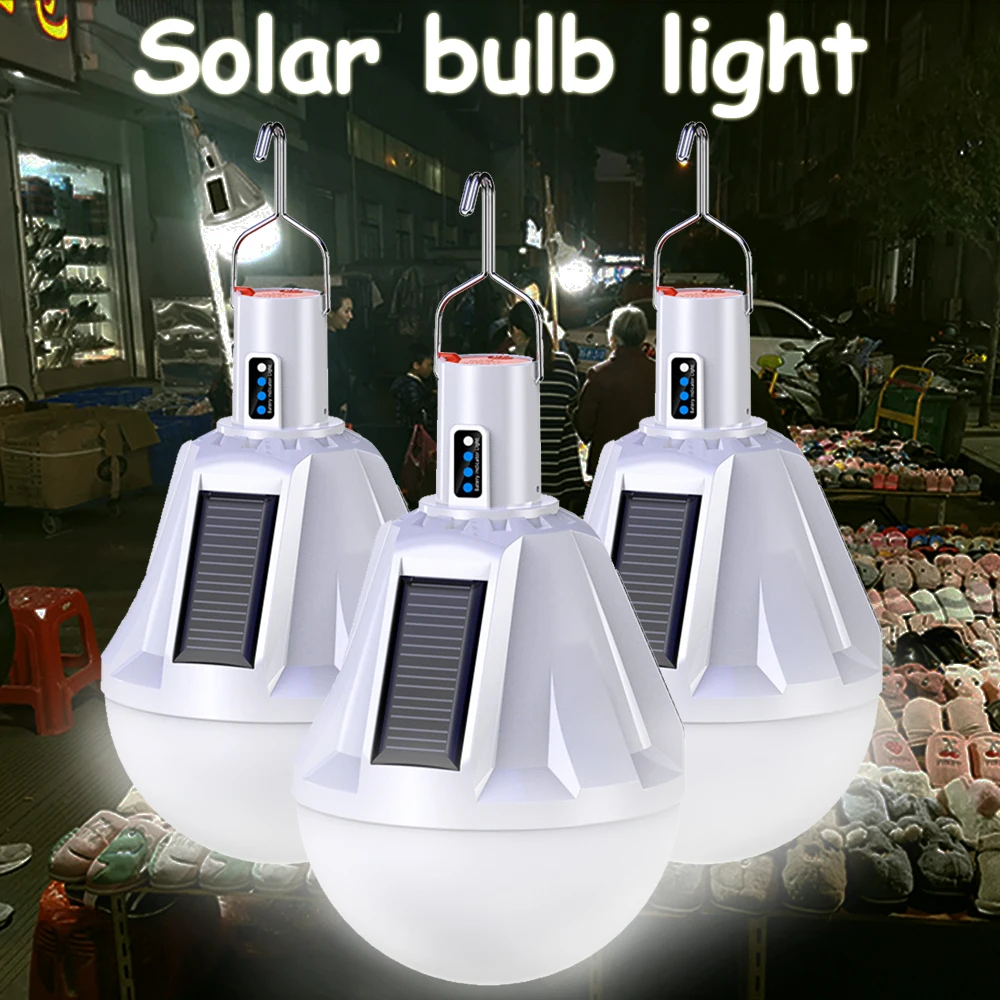 300W 3 Side Solar Charging Bulb Light Outdoor Mobile Night Market Stall Lamp With Built in Battery LED Solar bulb Lamp With Hook
300W 3 Side Solar Charging Bulb Light Outdoor Mobile Night Market Stall Lamp With Built in Battery LED Solar bulb Lamp With Hook
