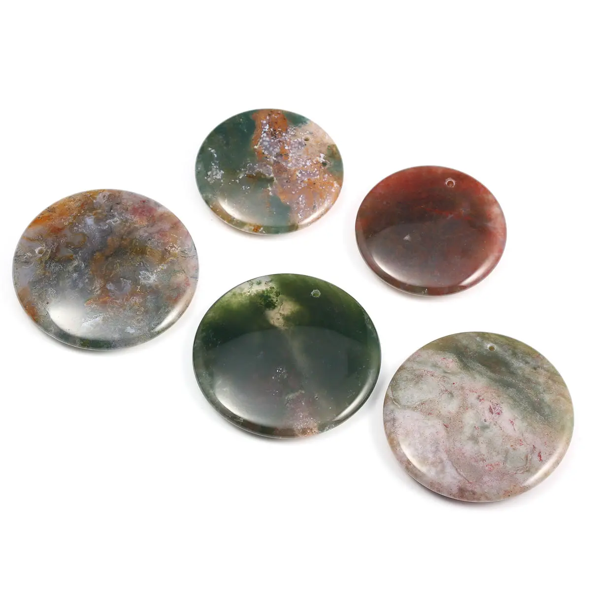 5pcs Flat Round Indian Agates Pendant Reiki Healing Natural Stone Meditation Amulet DIY Jewelry Natural Stone Charms
5pcs Flat Round Indian Agates Pendant Reiki Healing Natural Stone Meditation Amulet DIY Jewelry Natural Stone Charms