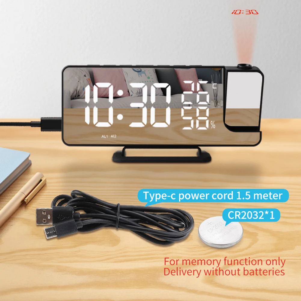 LED Digital Projection Alarm Clock Bedroom Bedside Clock Time Projector Table Electronic Alarm Clock with Projection FM Radio
LED Digital Projection Alarm Clock Bedroom Bedside Clock Time Projector Table Electronic Alarm Clock with Projection FM Radio