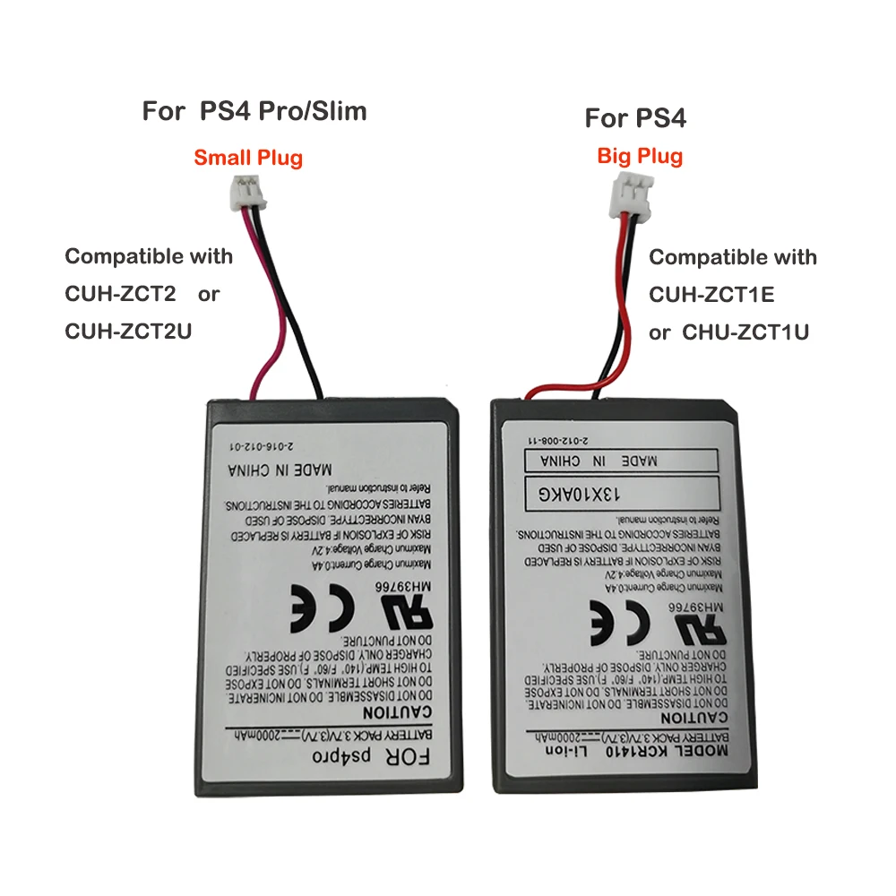 3.7V 2000mAh battery For Sony PS4 Pro Slim Dual Shock Controller Replacement batteries CUH-ZCT2 or CUH-ZCT2U
3.7V 2000mAh battery For Sony PS4 Pro Slim Dual Shock Controller Replacement batteries CUH-ZCT2 or CUH-ZCT2U