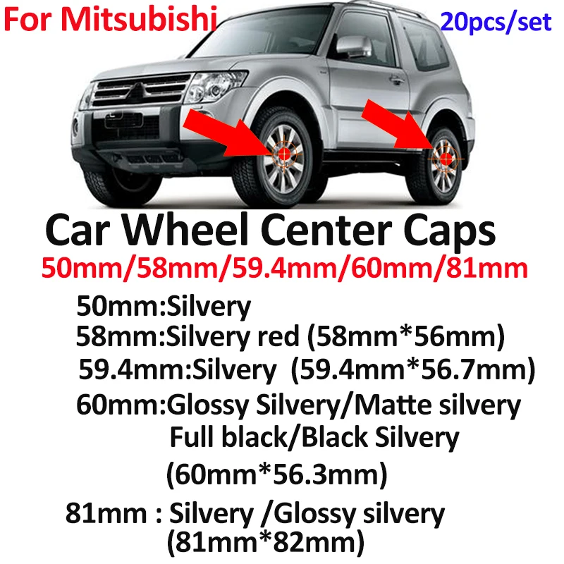 20pcs 50mm 58mm 60mm 81mm Auto Wheel Center Cap Covers for Lancer 10 9 EX Eclipse Galant outlander
20pcs 50mm 58mm 60mm 81mm Auto Wheel Center Cap Covers for Lancer 10 9 EX Eclipse Galant outlander