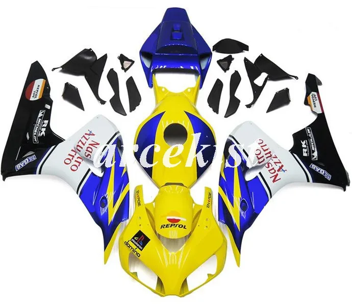 4 бесплатных подарка, новинка, обтекатель для HONDA CBR1000RR 2006 2007 06 07, комплект кузова синего и желтого цвета
4 бесплатных подарка, новинка, обтекатель для HONDA CBR1000RR 2006 2007 06 07, комплект кузова синего и желтого цвета