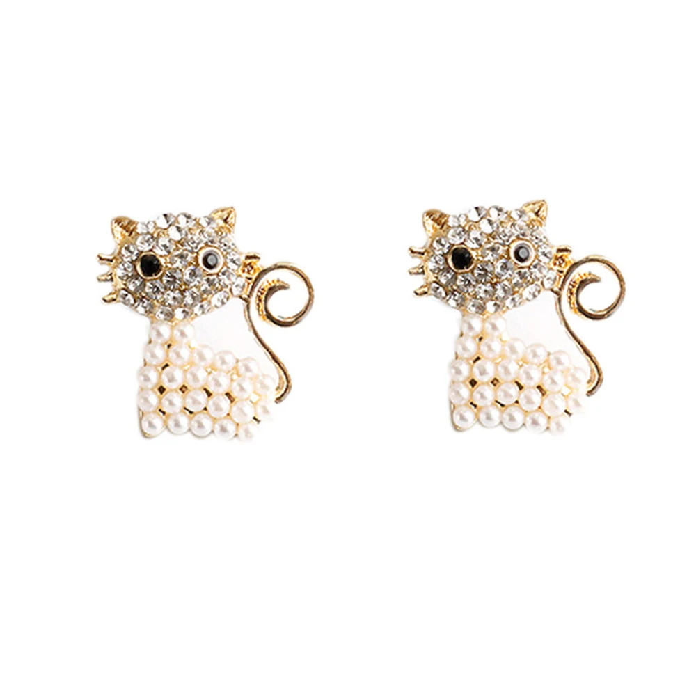 Wedding Party Gift Ornament Gold Pet Cats Stud Earrings Cat Shape Women Earrings Trendy Pearl Jewelry Earrings
Wedding Party Gift Ornament Gold Pet Cats Stud Earrings Cat Shape Women Earrings Trendy Pearl Jewelry Earrings