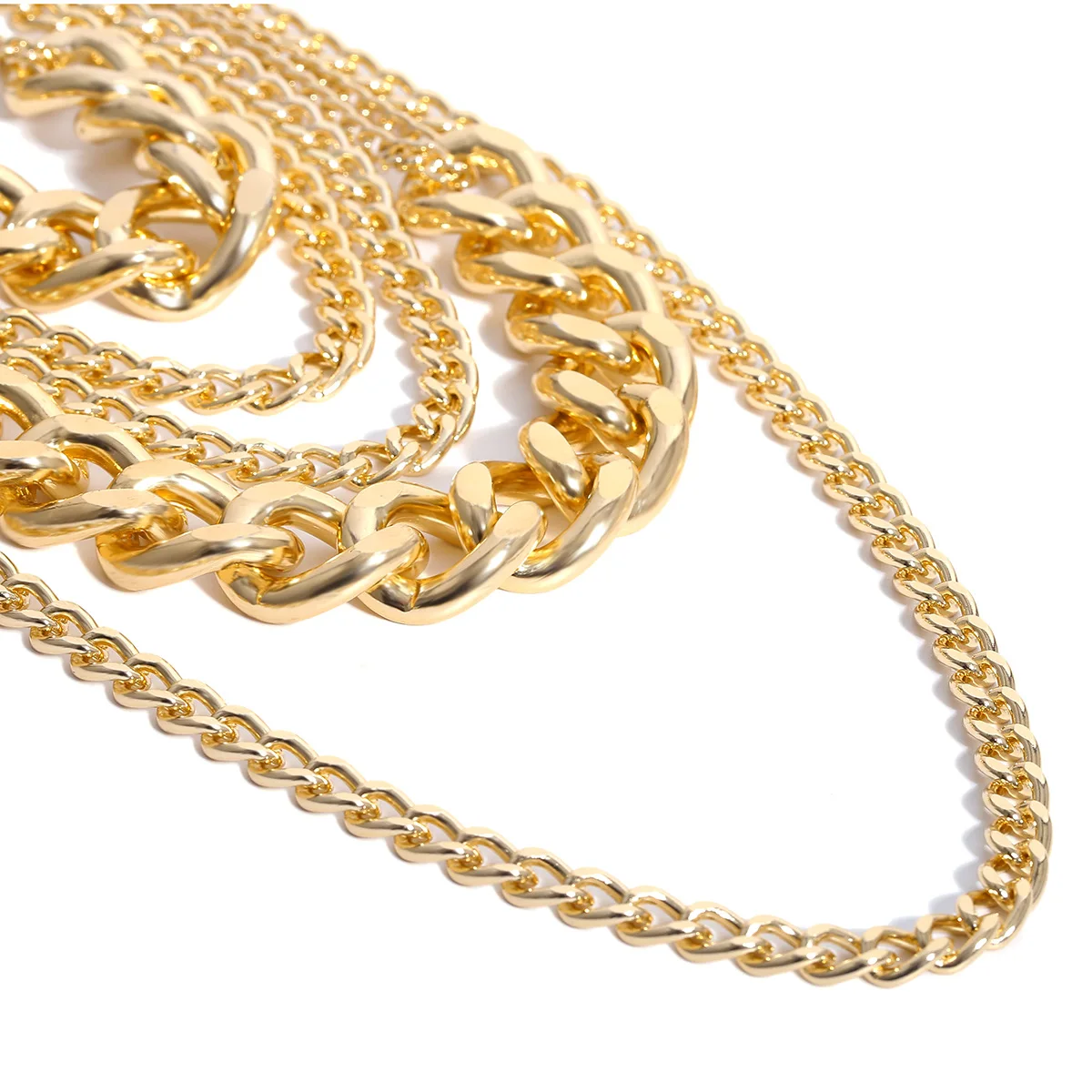 Многослойная большая толстая Золотая цепочка-чокер ожерелье гот хип-хоп Рок