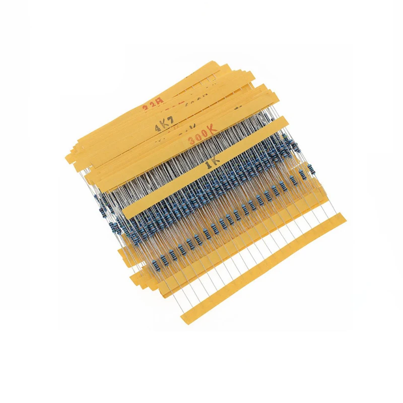 Resistor Kit 10 -1M Ohm 30 Kinds 1/4W Resistance 1% Metal Film Resistor Pack Assorted Set For DIY Electron Raspberry Pi
Resistor Kit 10 -1M Ohm 30 Kinds 1/4W Resistance 1% Metal Film Resistor Pack Assorted Set For DIY Electron Raspberry Pi
