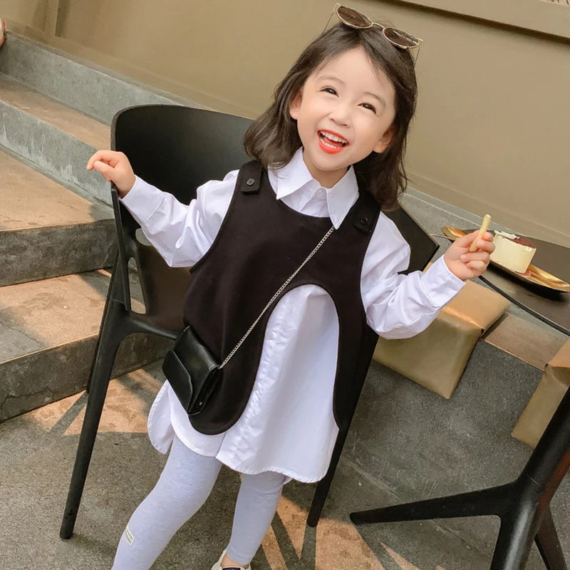 Girls Fashion Clothes Set Spring Autumn Kids Cute White Blouse Dress With Personalized Vest 2Pcs Children Casual Outfits 2-6Y
Girls Fashion Clothes Set Spring Autumn Kids Cute White Blouse Dress With Personalized Vest 2Pcs Children Casual Outfits 2-6Y