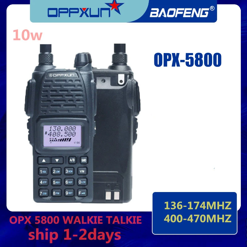 Двухдиапазонная портативная рация OPPXUN OPX-5800, 5800 мА · ч, PTT, VHF, UHF, двусторонняя радиосвязь, 128 каналов, Любительская рация
Двухдиапазонная портативная рация OPPXUN OPX-5800, 5800 мА · ч, PTT, VHF, UHF, двусторонняя радиосвязь, 128 каналов, Любительская рация
