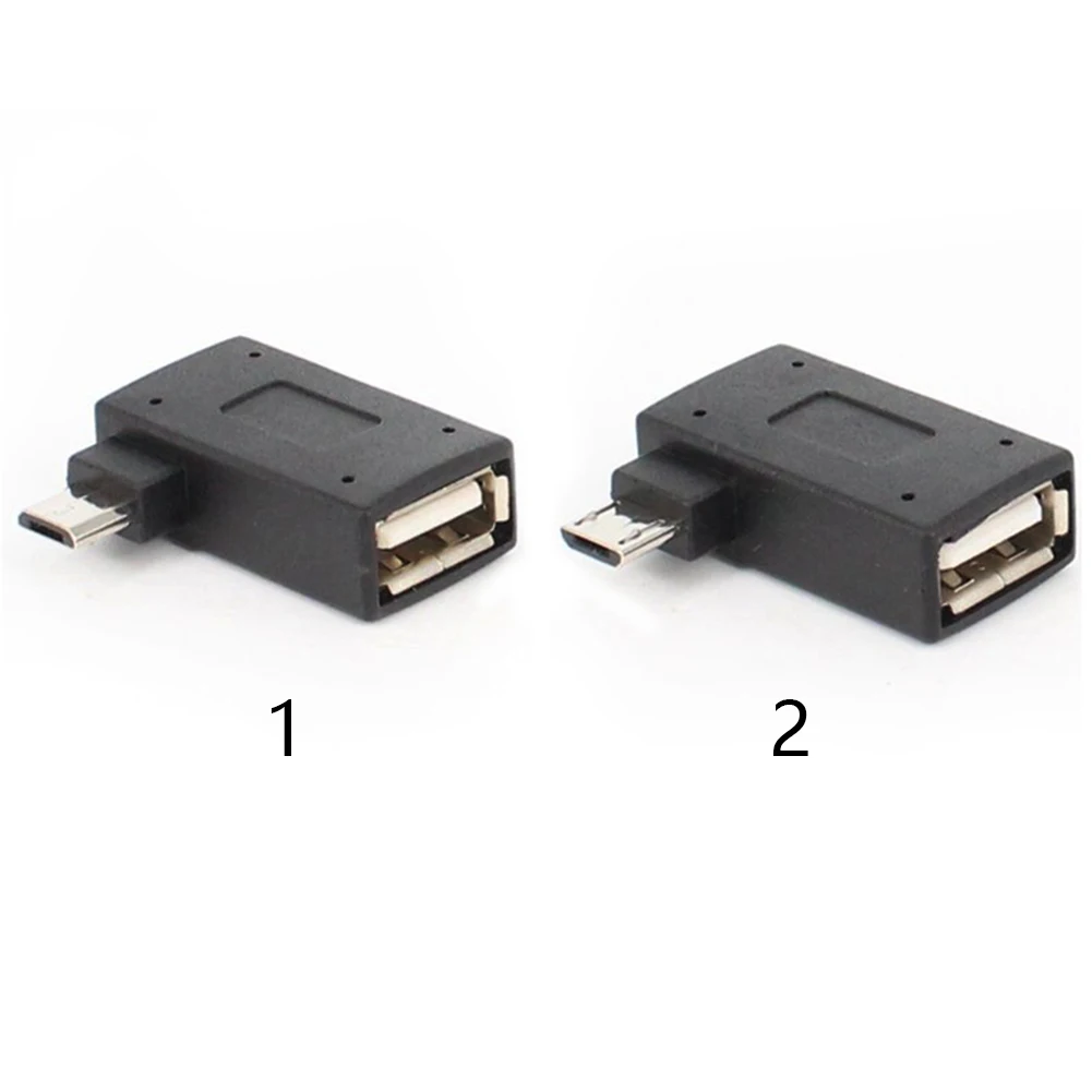 Универсальный 90 градусов USB 2 0 Micro адаптер хоста OTG левый правый угловой конвертер