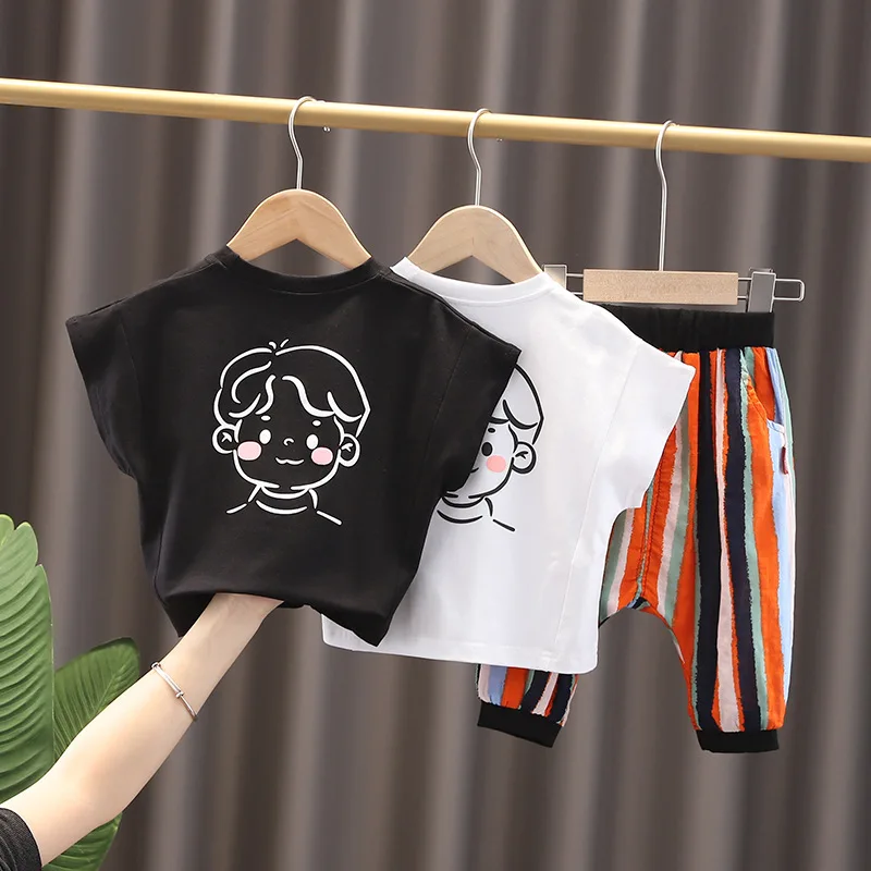 Casual Kids Clothes 2 Piece Set Clothing Solid Color Printed Boy T-shirt + Shorts Clothing Children Baby Clothes
Casual Kids Clothes 2 Piece Set Clothing Solid Color Printed Boy T-shirt + Shorts Clothing Children Baby Clothes