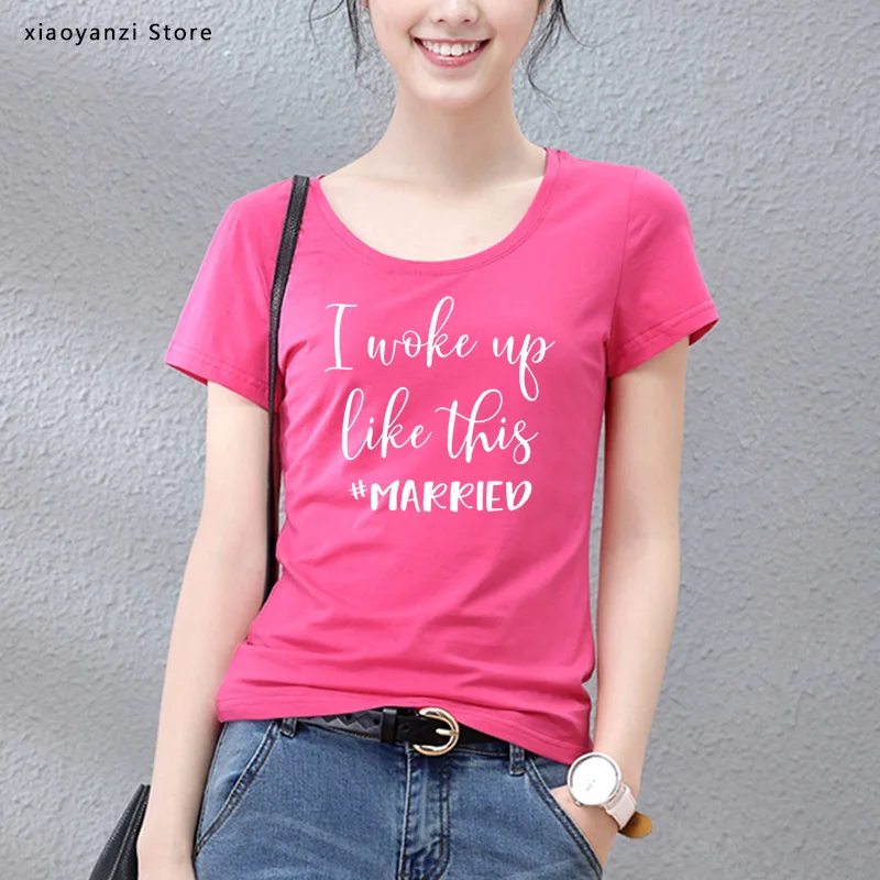 I woke up like this married Print Women Tshirts Cotton Casual Funny t Shirt For Lady Top Tee Hipster 5 Color tees-769
I woke up like this married Print Women Tshirts Cotton Casual Funny t Shirt For Lady Top Tee Hipster 5 Color tees-769