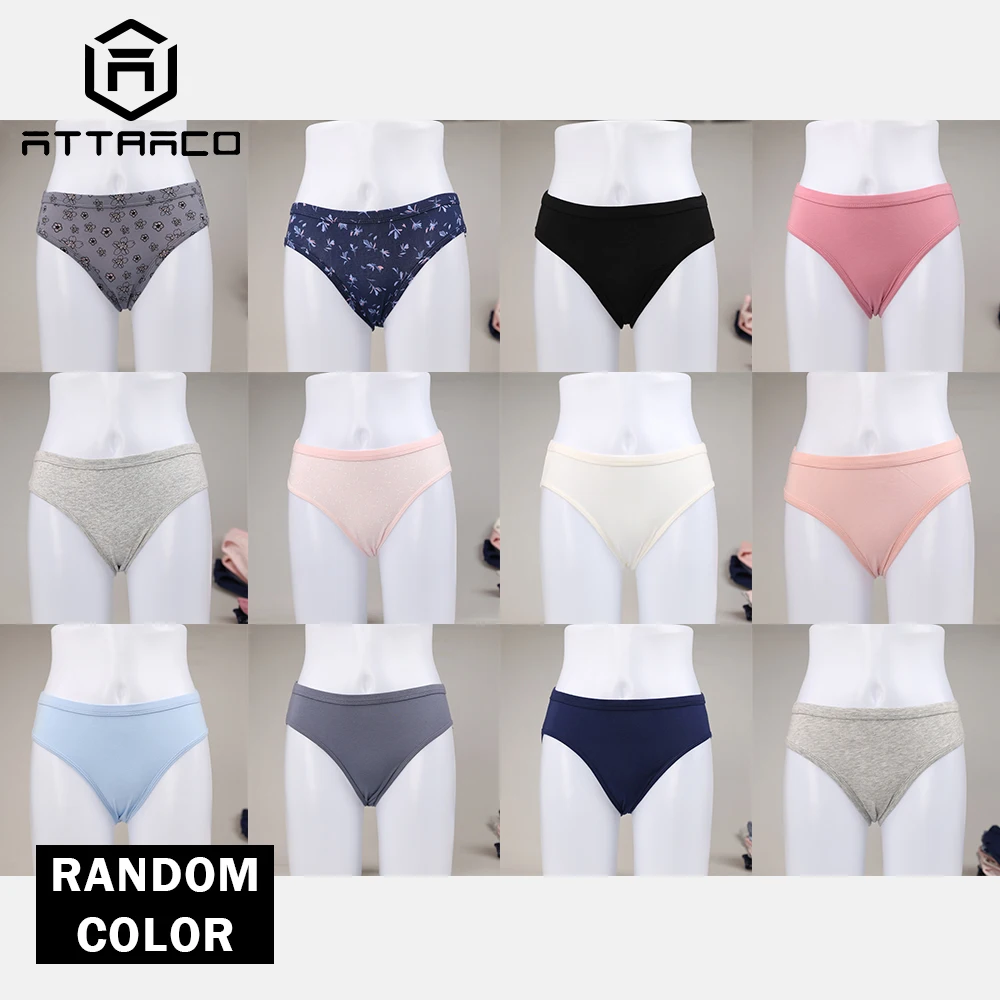 ATTRACO Women Cotton Briefs Underwear Lingerie Comfort Mid Waist Panties Solid Random Colors
ATTRACO Women Cotton Briefs Underwear Lingerie Comfort Mid Waist Panties Solid Random Colors