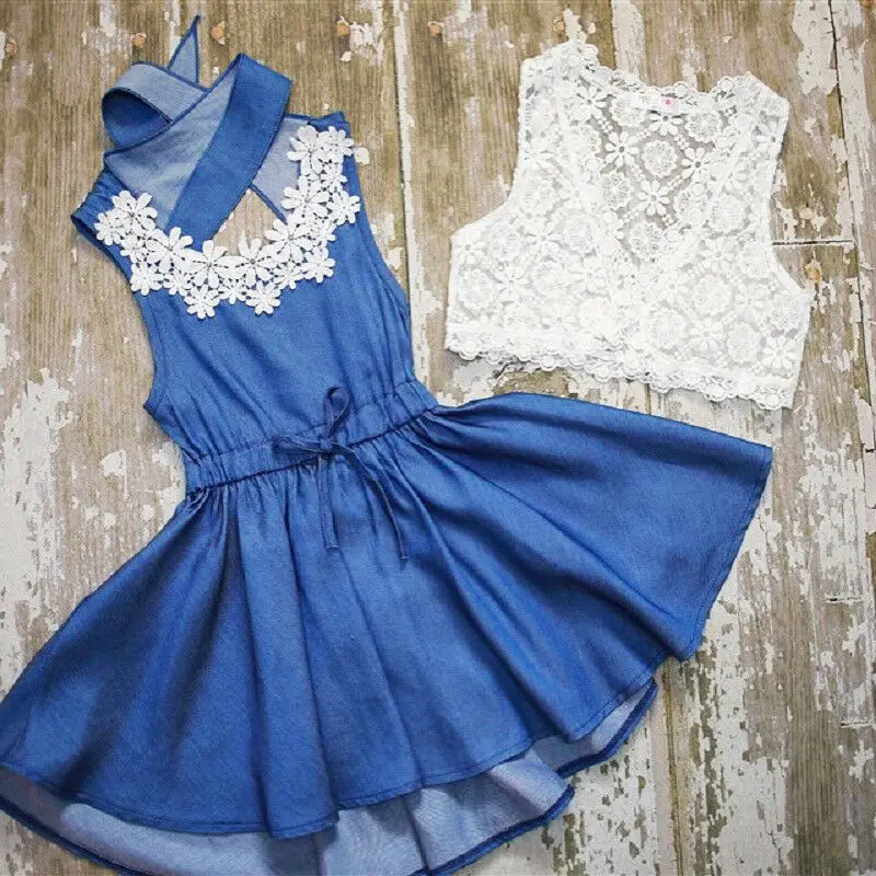 Toddler Kids Baby Girl Lace Floral Denim Party Pageant Dress Casual Clothes 1-6T
Toddler Kids Baby Girl Lace Floral Denim Party Pageant Dress Casual Clothes 1-6T
