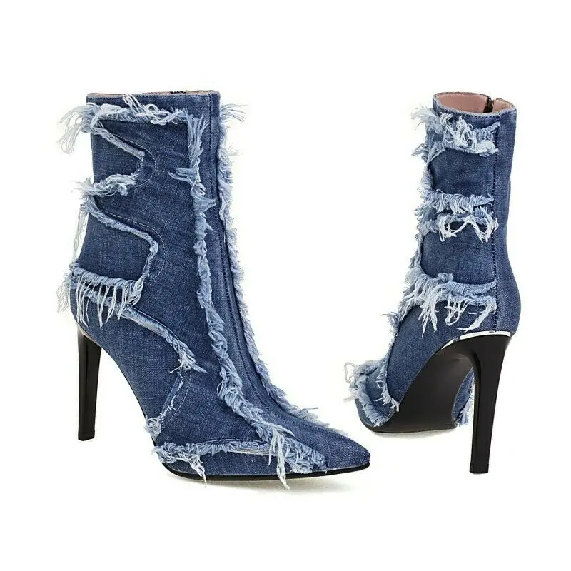 Women Sexy Pointy Toe Stiletto High Heel Ankle Boots Office Party Denim Shoes 34-45 C39
Women Sexy Pointy Toe Stiletto High Heel Ankle Boots Office Party Denim Shoes 34-45 C39